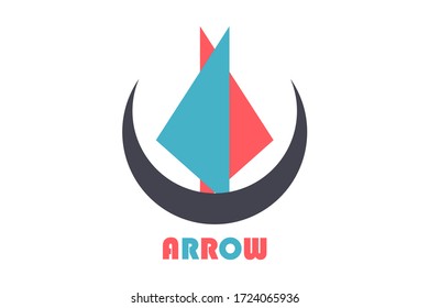 Arrow logo isolated on white background