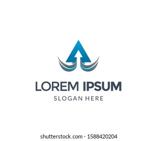 arrow logo modern template design vector illustration