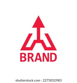 Un logotipo de flecha. Moderno, único, sencillo.