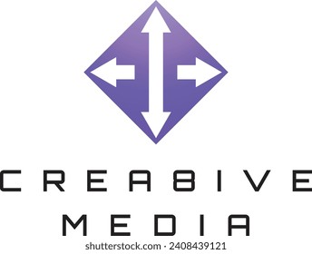 Logo de flecha arriba. Icono de flecha fuera de caja aislado en fondo blanco. Usable para empresas	