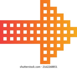 diseño de píxeles de logotipo de flecha