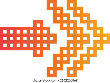 arrow logo pixel art design