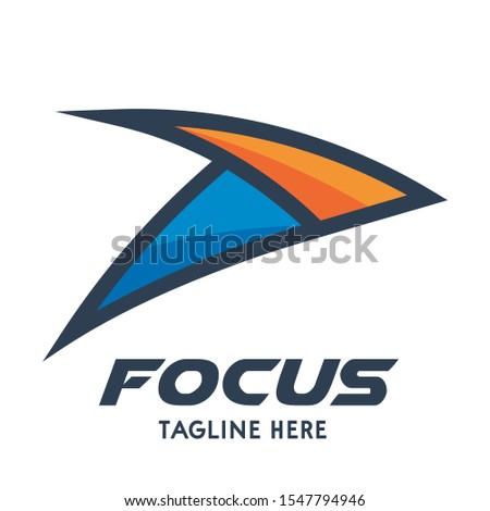 Arrow logo in powerfull shape design