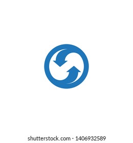 Arrow logo Or Recycle icon template design