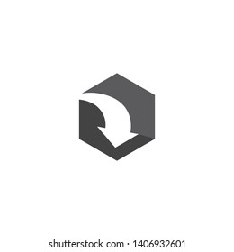 Arrow logo Or Recycle icon template design