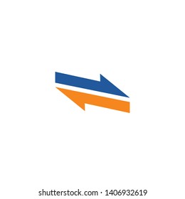Arrow logo Or Recycle icon template design
