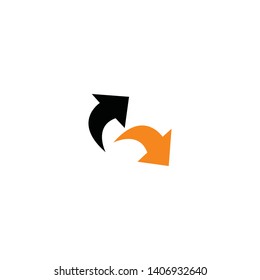 Arrow logo Or Recycle icon template design