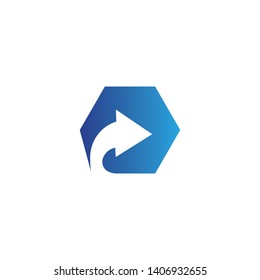 Arrow logo Or Recycle icon template design