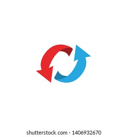 Arrow logo Or Recycle icon template design