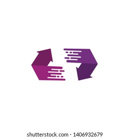 Arrow logo Or Recycle icon template design