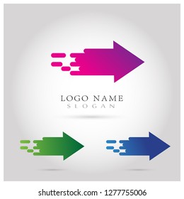 Arrow Logo. Symbol & Icon Vector Template.