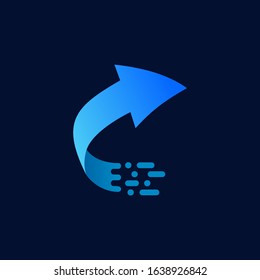 Arrow logo template. Abstract business logo icon design template.