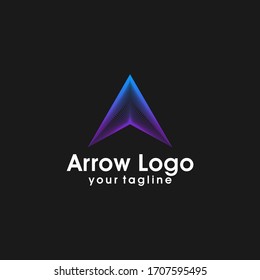 Arrow logo template. Abstract business logo icon design template