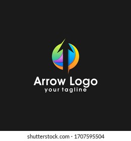 Plantilla de logotipo de flecha. Plantilla de diseño de iconos de logotipos de empresas resumidos