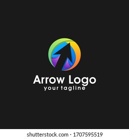 Arrow logo template. Abstract business logo icon design template