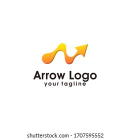 Plantilla de logotipo de flecha. Plantilla de diseño de iconos de logotipos de empresas resumidos