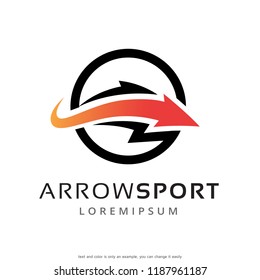 Arrow Logo Template Design Vector, Emblem, Concept Design, Creative Symbol, Icon