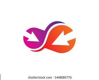 Arrow Logo Template Design Vector, Emblem, Design Concept, Creative Symbol, Icon