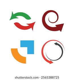 arrow logo template icon illustration design