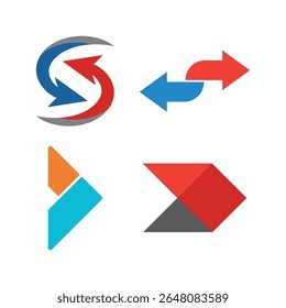arrow logo template icon illustration design