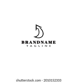 arrow logo template icon modern design vector simple