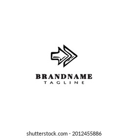 arrow logo template icon modern design vector simple