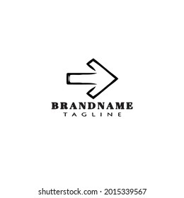 arrow logo template icon modern design vector