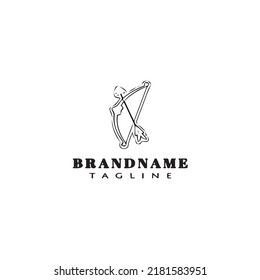 arrow logo template icon modern black vector