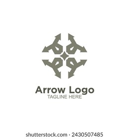 arrow logo template, modern business logo vector