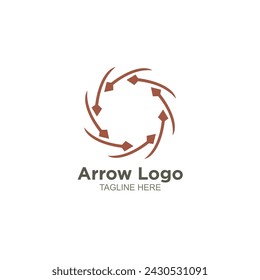 arrow logo template, modern business logo vector