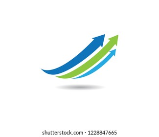 Arrow logo template vector icon illustration