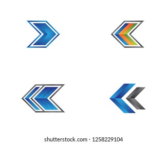 Arrow logo template vector icon