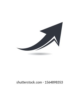 Arrow logo template vector icon illustration