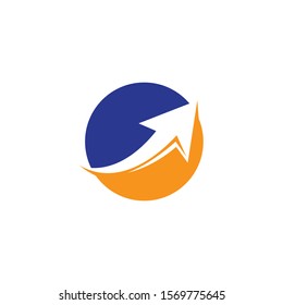 Arrow logo template vector icon illustration