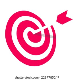 el logotipo de flecha que llega al blanco color rojo muy precisamente es muy sencillo y lujoso adecuado para logotipos de sitios web, arenas de tiro con arco, deportes y demás