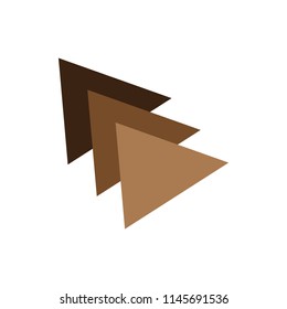 Up arrow logo, triple triangle logo
