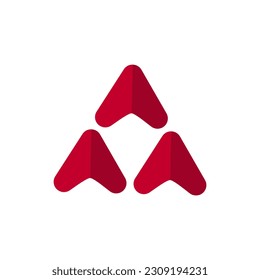 Logo de flecha arriba. Usable para Logos de Negocios y Tecnología. Elemento de plantilla de diseño de logotipo de vectores planos.