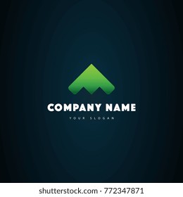 Arrow logo vector. Goal symbol. creative logo template