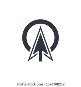 Arrow logo vector icon illustration