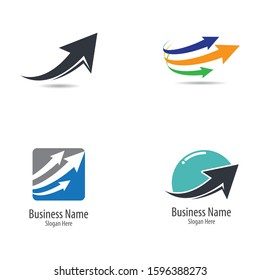 Arrow logo vector icon illustration
