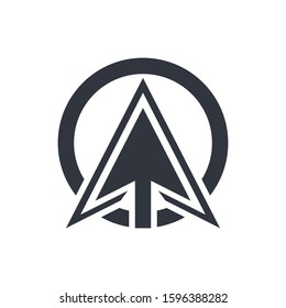 Arrow logo vector icon illustration