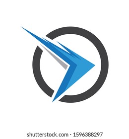 Arrow logo vector icon illustration
