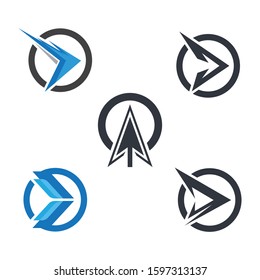 Arrow logo vector icon illustration