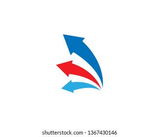 Arrow logo vector icon template - Vector