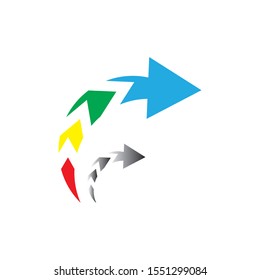 arrow logo vector icon template