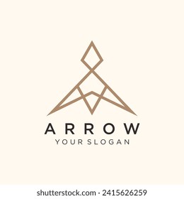Arrow logo vector illustration idea with creative concept