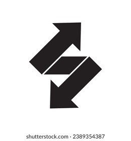 Logo de flecha, diseño de plantilla de ilustración vectorial.