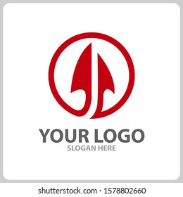arrow up logo vector ilustration