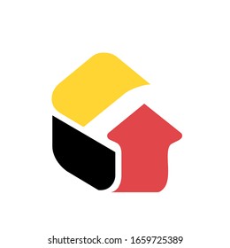Arrow up logo vector modern template