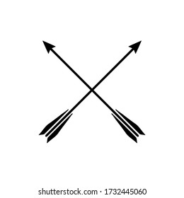 Pfeil-Logo-Vektor Siluette schwarz-weiß